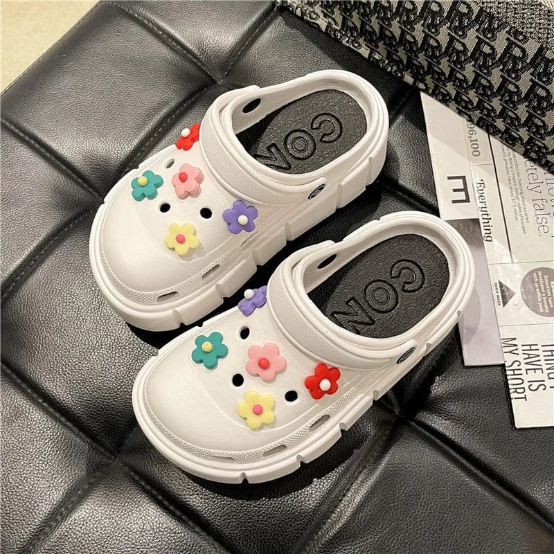 Platform Slippers Summer Women's Sandals 6cm Wedges Ladies Outdoor Clogs Thick Street Beach Slides Girls Flip Flops Garden Shoes - SHOWLU FASHION STORE