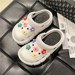 Platform Slippers Summer Women's Sandals 6cm Wedges Ladies Outdoor Clogs Thick Street Beach Slides Girls Flip Flops Garden Shoes - SHOWLU FASHION STORE