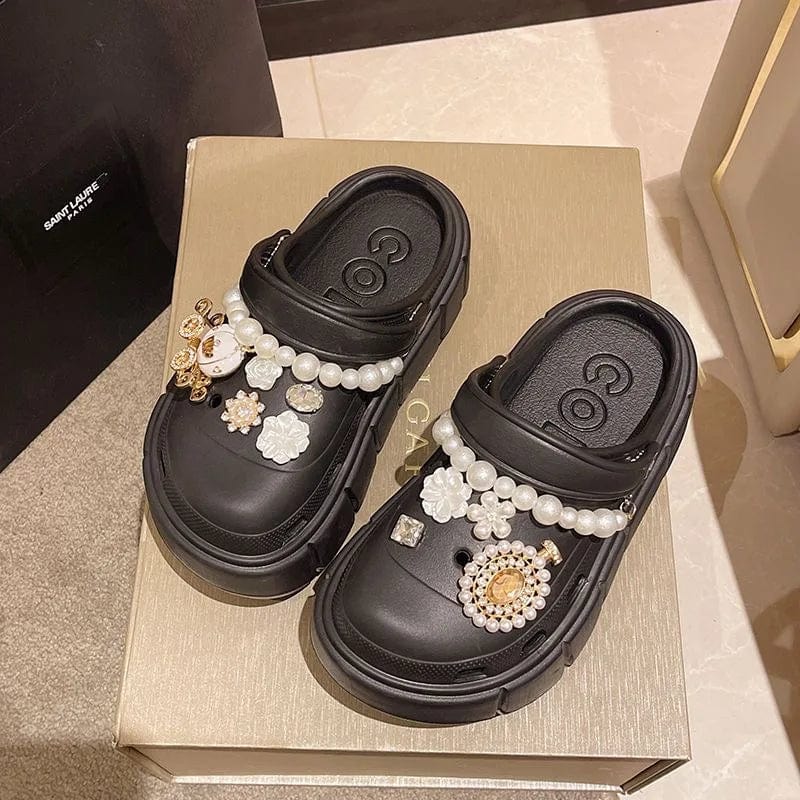 Platform Slippers Summer Women's Sandals 6cm Wedges Ladies Outdoor Clogs Thick Street Beach Slides Girls Flip Flops Garden Shoes - SHOWLU FASHION STORE