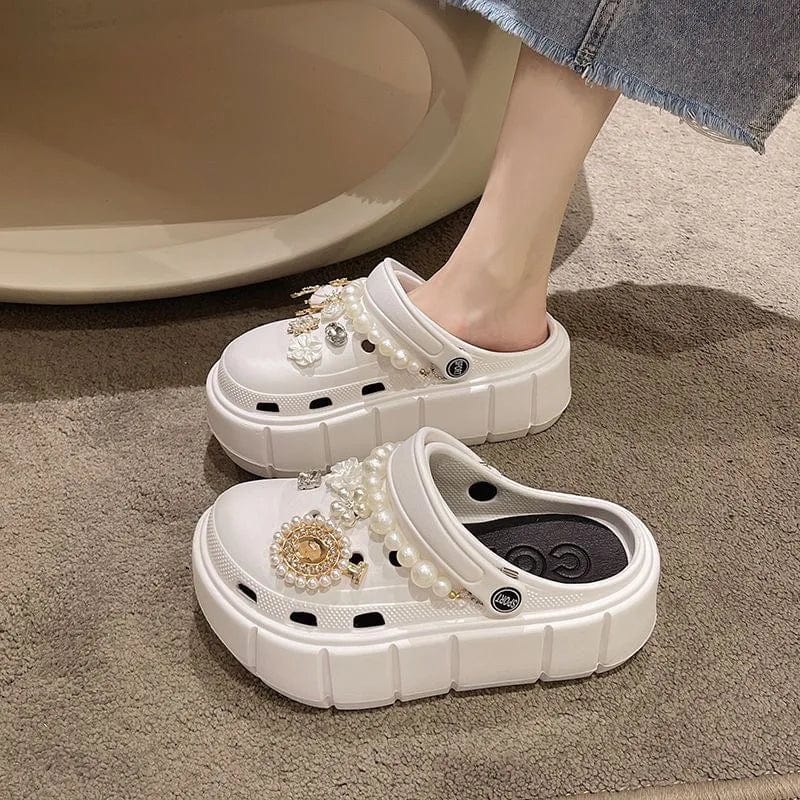Platform Slippers Summer Women's Sandals 6cm Wedges Ladies Outdoor Clogs Thick Street Beach Slides Girls Flip Flops Garden Shoes - SHOWLU FASHION STORE