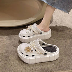 Platform Slippers Summer Women's Sandals 6cm Wedges Ladies Outdoor Clogs Thick Street Beach Slides Girls Flip Flops Garden Shoes - SHOWLU FASHION STORE