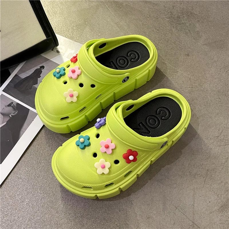 Platform Slippers Summer Women's Sandals 6cm Wedges Ladies Outdoor Clogs Thick Street Beach Slides Girls Flip Flops Garden Shoes - SHOWLU FASHION STORE