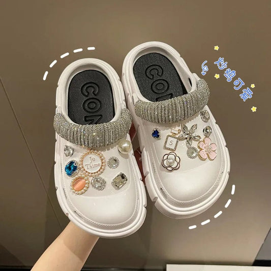 Platform Slippers Summer Women's Sandals 6cm Wedges Ladies Outdoor Clogs Thick Street Beach Slides Girls Flip Flops Garden Shoes - SHOWLU FASHION STORE