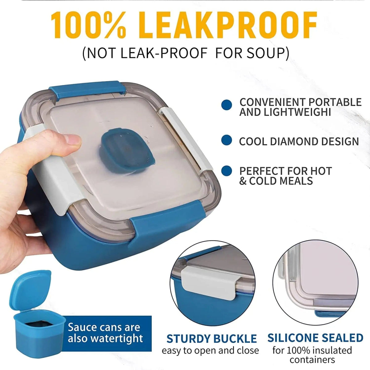 Portable 2 - Layer Salad Bowl Lunch Box - SHOWLU FASHION STORE