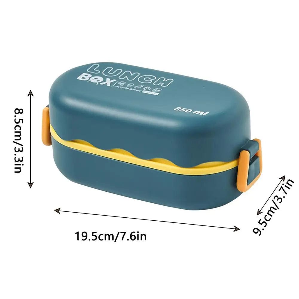 Portable Lunch Box For Kids Microwave Safe Plastic Bento Box With Compartments & Sauce Box Stackable Salad Fruit Food Container - SHOWLU FASHION STORE