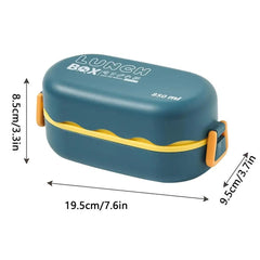 Portable Lunch Box For Kids Microwave Safe Plastic Bento Box With Compartments & Sauce Box Stackable Salad Fruit Food Container - SHOWLU FASHION STORE
