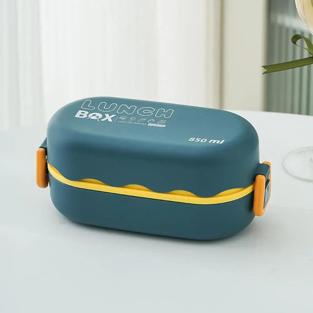 Portable Lunch Box For Kids Microwave Safe Plastic Bento Box With Compartments & Sauce Box Stackable Salad Fruit Food Container - SHOWLU FASHION STORE