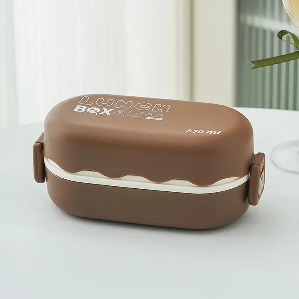 Portable Lunch Box For Kids Microwave Safe Plastic Bento Box With Compartments & Sauce Box Stackable Salad Fruit Food Container - SHOWLU FASHION STORE
