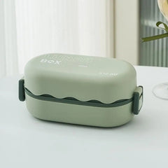 Portable Lunch Box For Kids Microwave Safe Plastic Bento Box With Compartments & Sauce Box Stackable Salad Fruit Food Container - SHOWLU FASHION STORE