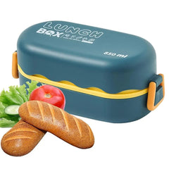 Portable Lunch Box For Kids Microwave Safe Plastic Bento Box With Compartments & Sauce Box Stackable Salad Fruit Food Container - SHOWLU FASHION STORE