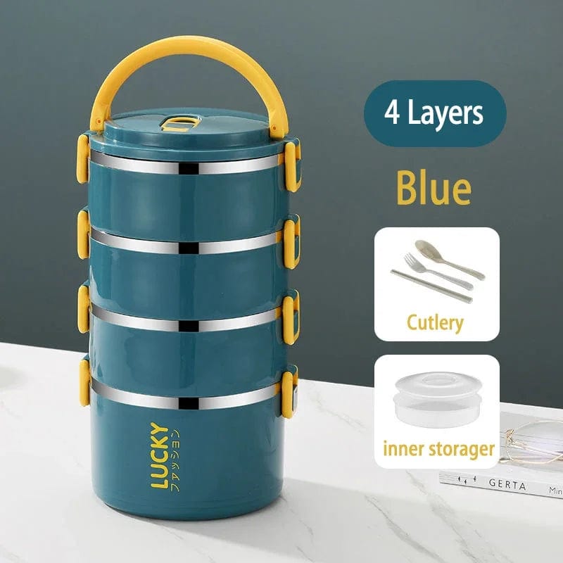 Portable Lunch Box Thermo Insulation Bento Thermos Containers Bento Bag Food Warmer for Kids Food Containers - SHOWLU FASHION STORE