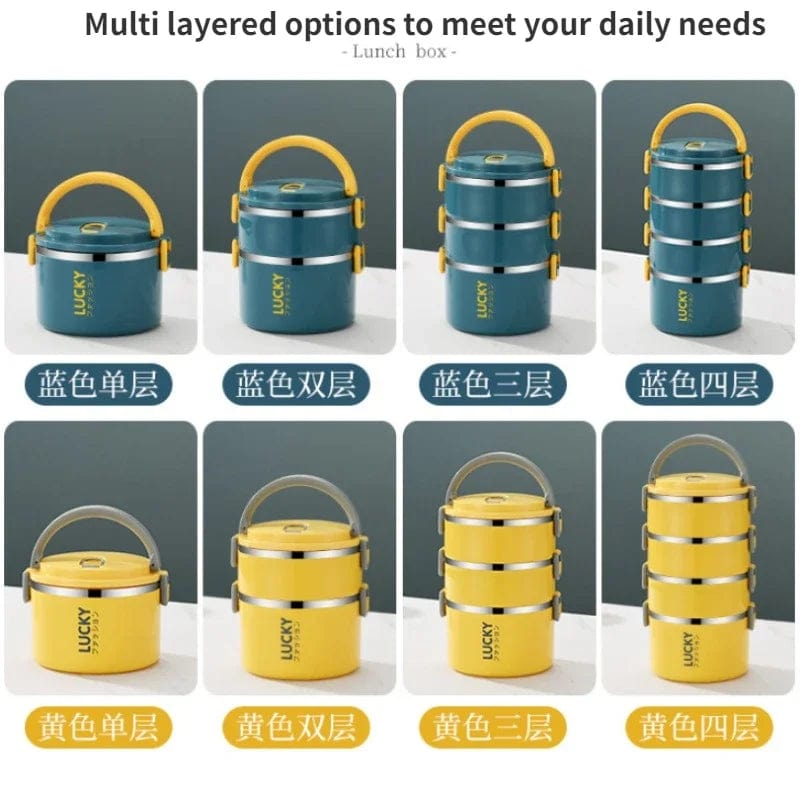 Portable Lunch Box Thermo Insulation Bento Thermos Containers Bento Bag Food Warmer for Kids Food Containers - SHOWLU FASHION STORE