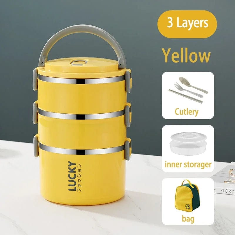 Portable Lunch Box Thermo Insulation Bento Thermos Containers Bento Bag Food Warmer for Kids Food Containers - SHOWLU FASHION STORE