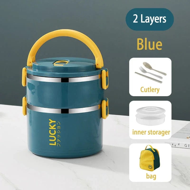 Portable Lunch Box Thermo Insulation Bento Thermos Containers Bento Bag Food Warmer for Kids Food Containers - SHOWLU FASHION STORE