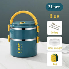 Portable Lunch Box Thermo Insulation Bento Thermos Containers Bento Bag Food Warmer for Kids Food Containers - SHOWLU FASHION STORE