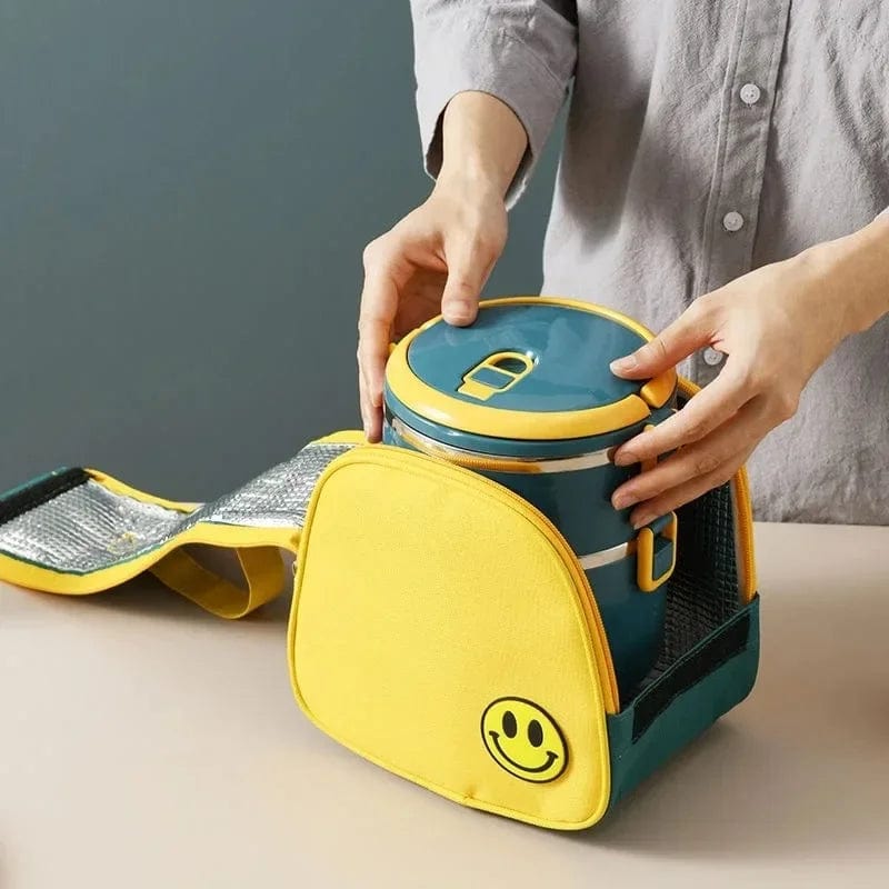 Portable Lunch Box Thermo Insulation Bento Thermos Containers Bento Bag Food Warmer for Kids Food Containers - SHOWLU FASHION STORE