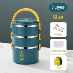 Portable Lunch Box Thermo Insulation Bento Thermos Containers Bento Bag Food Warmer for Kids Food Containers - SHOWLU FASHION STORE
