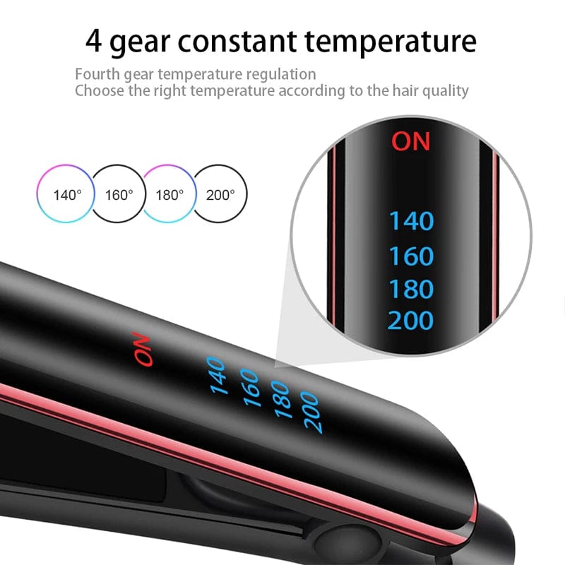 Professional Hair Straightener Curler Electric Splint Flat Iron Negative Ion Straight Curling Iron Plates Corrugation Hair Care - SHOWLU FASHION STORE