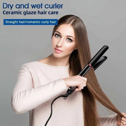 Professional Hair Straightener Curler Electric Splint Flat Iron Negative Ion Straight Curling Iron Plates Corrugation Hair Care - SHOWLU FASHION STORE
