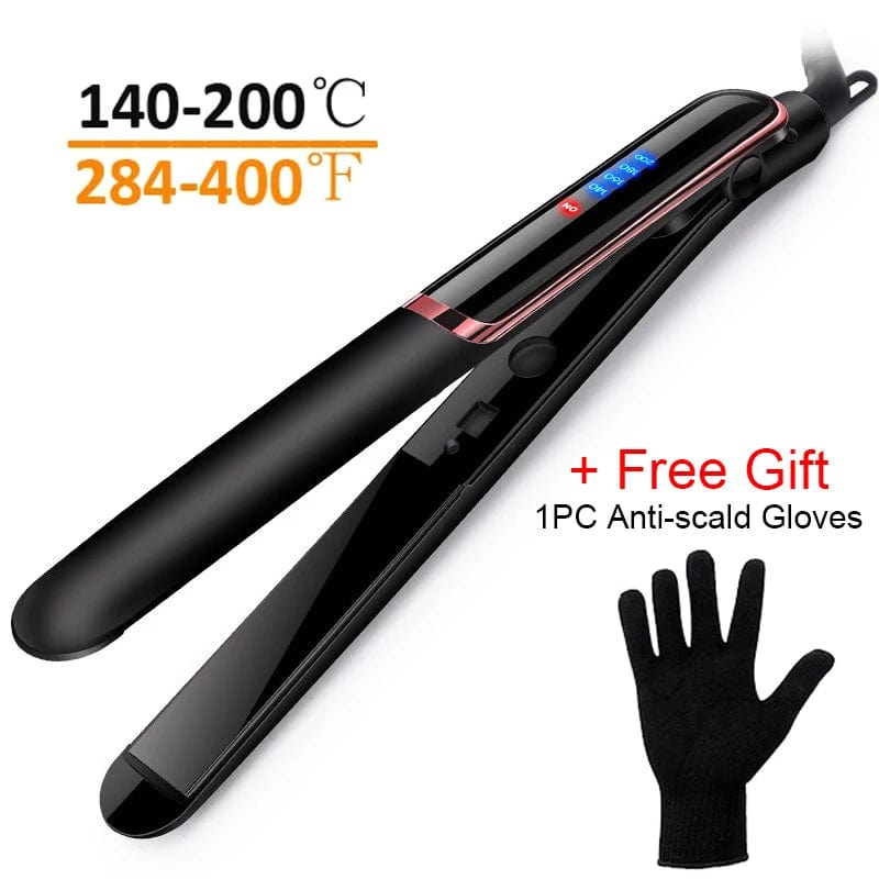 Professional Hair Straightener Curler Electric Splint Flat Iron Negative Ion Straight Curling Iron Plates Corrugation Hair Care - SHOWLU FASHION STORE