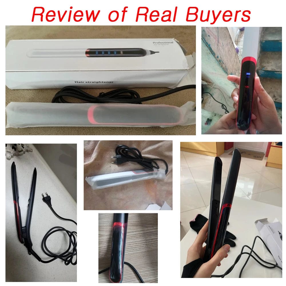 Professional Hair Straightener Curler Electric Splint Flat Iron Negative Ion Straight Curling Iron Plates Corrugation Hair Care - SHOWLU FASHION STORE