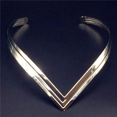 Punk Street Shot Metal Clavicle Chain Necklace Collar - SHOWLU FASHION STORE