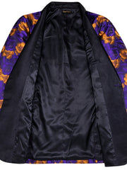 Purple New Style Jacket Casual Jacquard Button Blazer Shawl Lapel Suit Jacket For Wedding 1pc Suit - SHOWLU FASHION STORE
