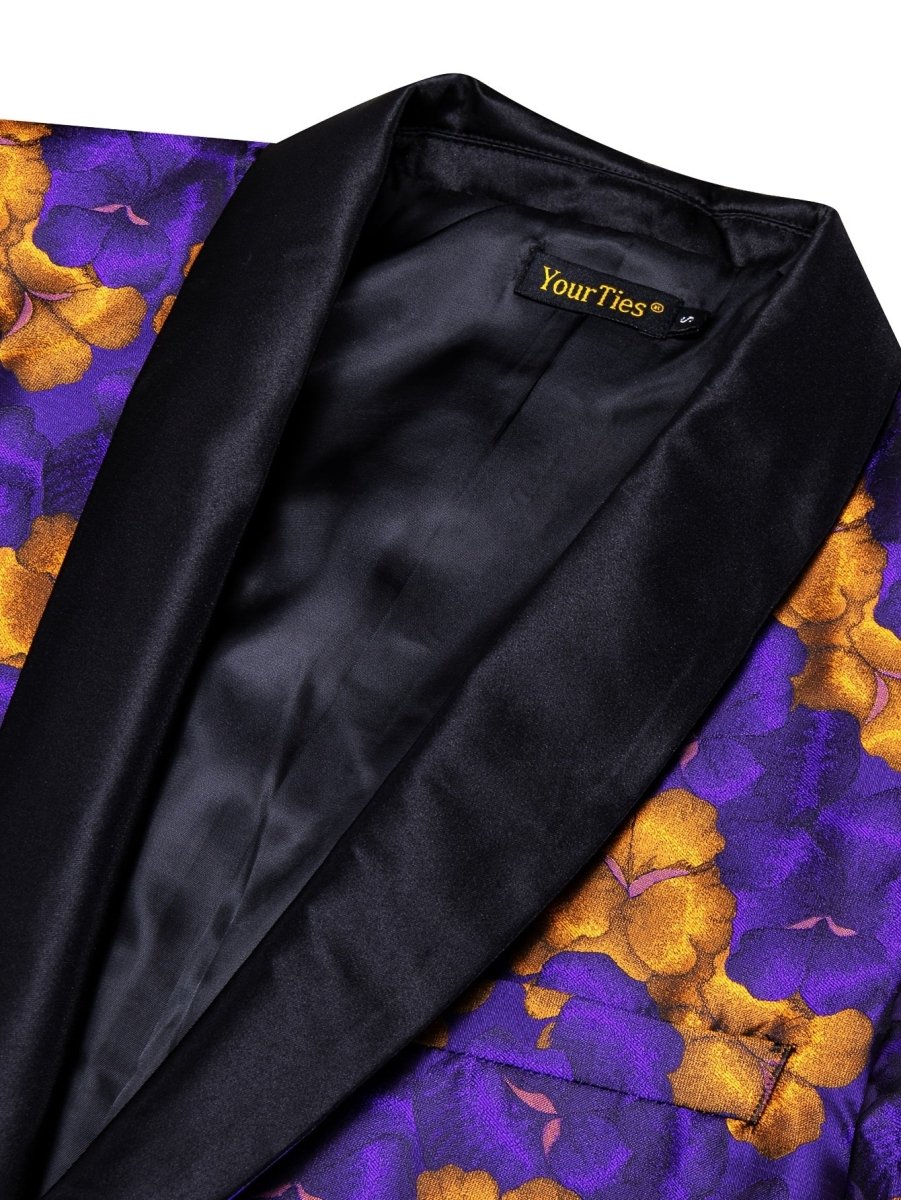 Purple New Style Jacket Casual Jacquard Button Blazer Shawl Lapel Suit Jacket For Wedding 1pc Suit - SHOWLU FASHION STORE