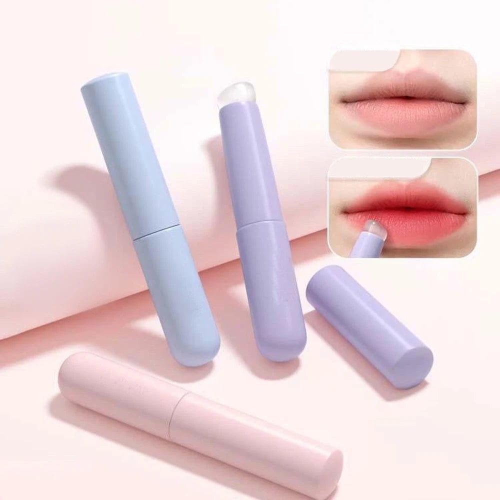 Q Soft Silicone Lip Brush With Dust Proof Cover Round Head Lipstick Applicator Lip Cosmetic Tool Multi - use Eyeshadow Brush - SHOWLU FASHION STORE