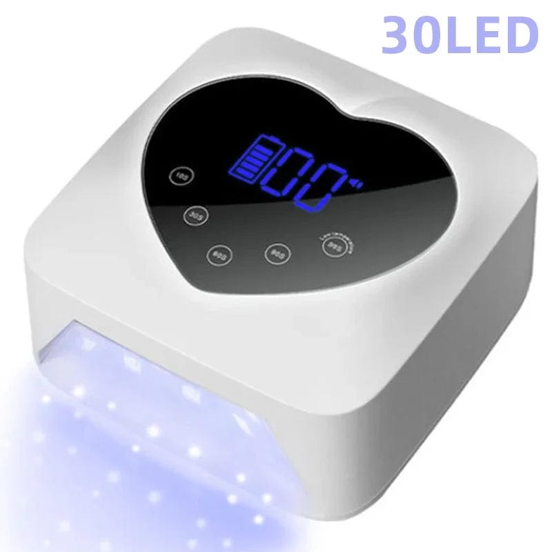 Rechargeable UV LED Nail Lamp 72W Cordless UV Light for Nails With Rhinestone Heart Shaped Manicure Pedicure Machine Nail Tools - SHOWLU FASHION STORE