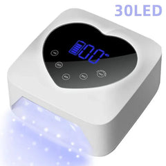 Rechargeable UV LED Nail Lamp 72W Cordless UV Light for Nails With Rhinestone Heart Shaped Manicure Pedicure Machine Nail Tools - SHOWLU FASHION STORE