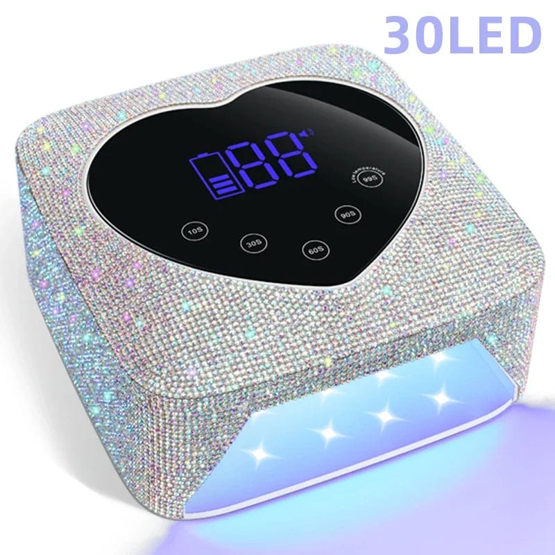 Rechargeable UV LED Nail Lamp 72W Cordless UV Light for Nails With Rhinestone Heart Shaped Manicure Pedicure Machine Nail Tools - SHOWLU FASHION STORE