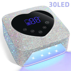 Rechargeable UV LED Nail Lamp 72W Cordless UV Light for Nails With Rhinestone Heart Shaped Manicure Pedicure Machine Nail Tools - SHOWLU FASHION STORE