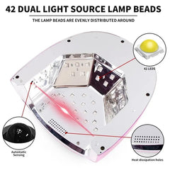 Rechargeable UV Nail Lamp Dryer 42LEDs Professional Wireless Nail Polish Curing Lamp for Drying All Nails Gel Polish Manicure - SHOWLU FASHION STORE