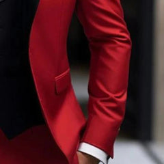 Red Blazer Suit For Men 2 Pieces Outfit Set Suits High Quality Pants Mens Clothing Party Wedding Tuxedo Jackets Costume Fashion - SHOWLU FASHION STORE