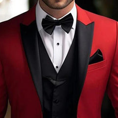 Red Blazer Suit For Men 2 Pieces Outfit Set Suits High Quality Pants Mens Clothing Party Wedding Tuxedo Jackets Costume Fashion - SHOWLU FASHION STORE