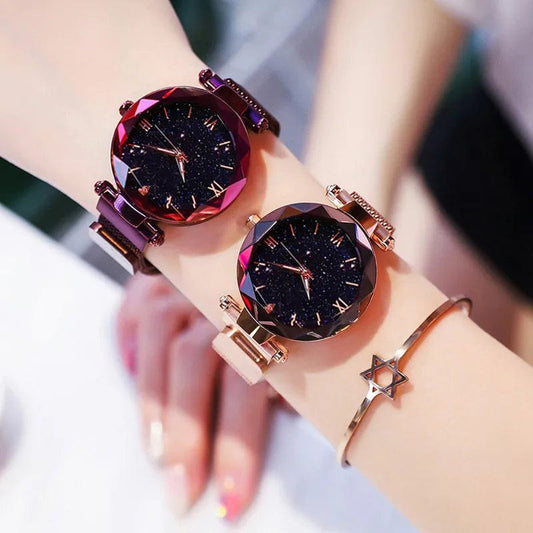 Reloj Mujer Luxury Starry Sky Women Watches Magnetic Mesh Belt Band Watch Women's Fashion Dress Wristwatch Zegarek Damski - SHOWLU FASHION STORE