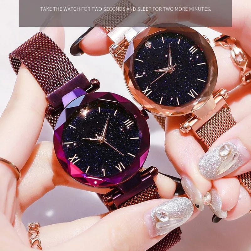 Reloj Mujer Luxury Starry Sky Women Watches Magnetic Mesh Belt Band Watch Women's Fashion Dress Wristwatch Zegarek Damski - SHOWLU FASHION STORE