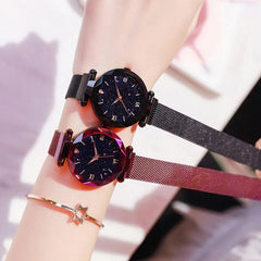 Reloj Mujer Luxury Starry Sky Women Watches Magnetic Mesh Belt Band Watch Women's Fashion Dress Wristwatch Zegarek Damski - SHOWLU FASHION STORE