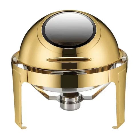 Restaurant Supplies Chafing Dish Food Warmer 9.0L Silver and Gold Stainless Steel Catering Buffet Rectangular Chafing Dish - SHOWLU FASHION STORE