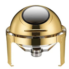 Restaurant Supplies Chafing Dish Food Warmer 9.0L Silver and Gold Stainless Steel Catering Buffet Rectangular Chafing Dish - SHOWLU FASHION STORE