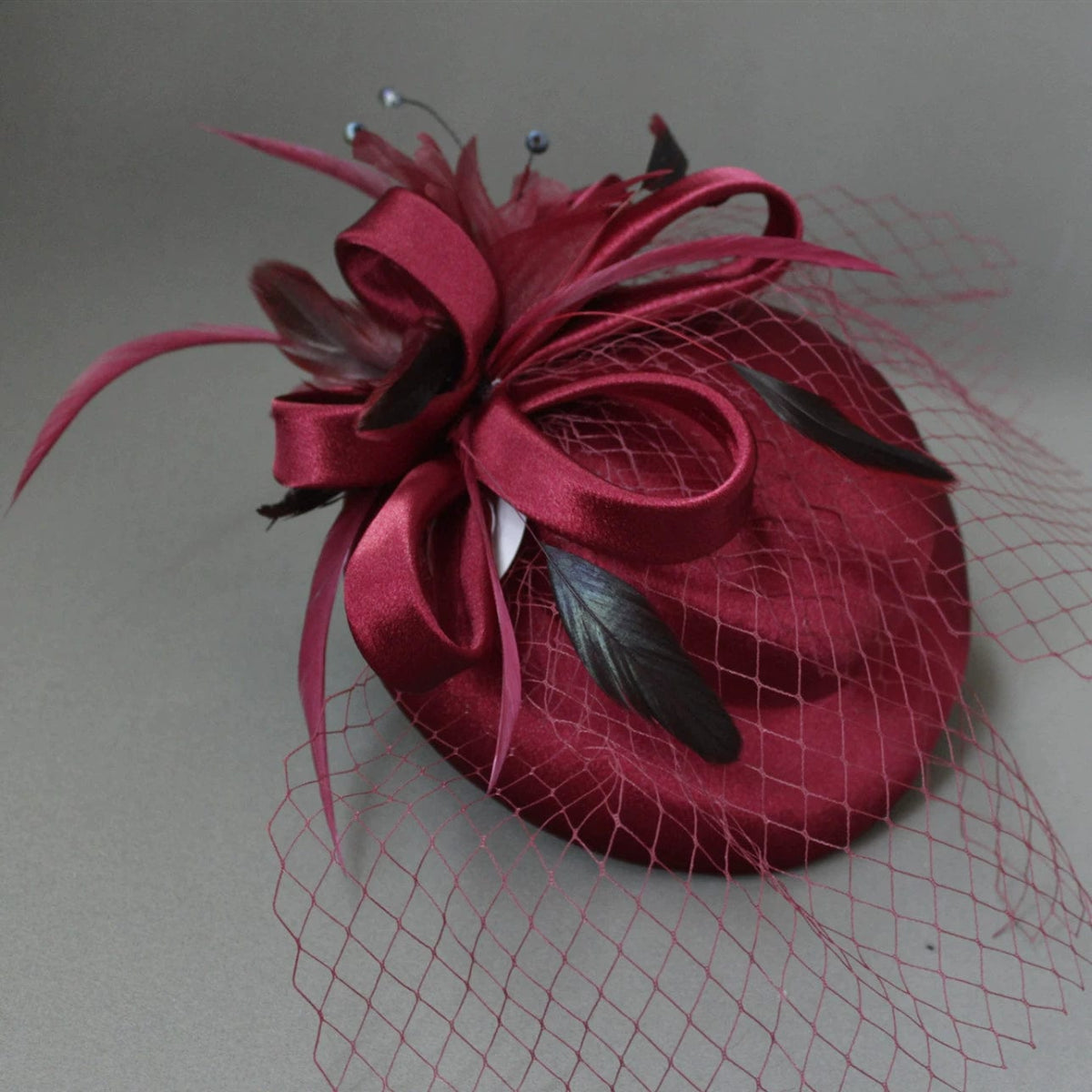 Retro Party Gathering Billycock Headdress Elegant Veil - SHOWLU FASHION STORE
