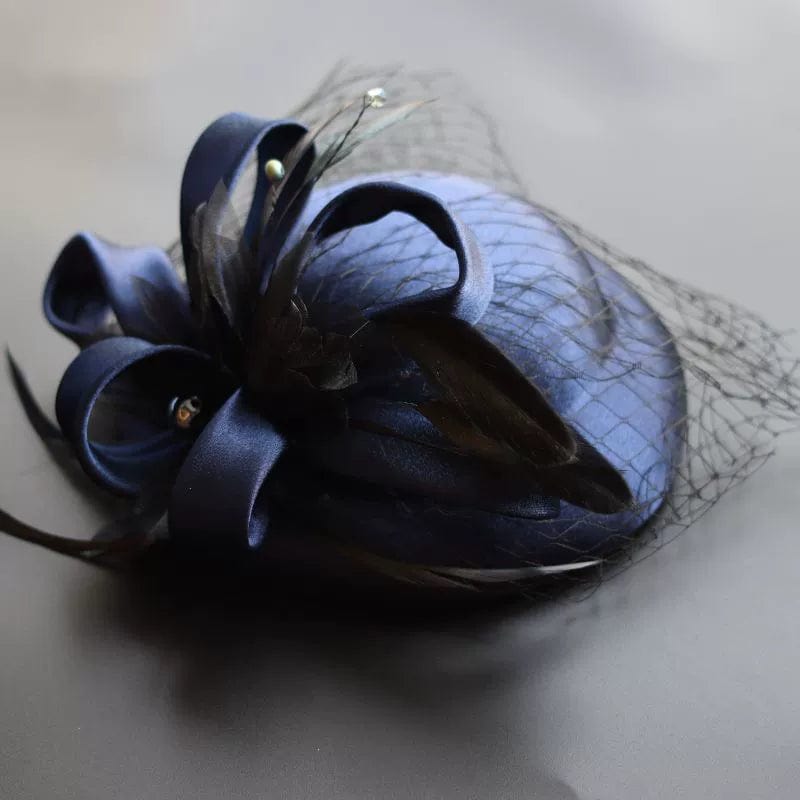 Retro Party Gathering Billycock Headdress Elegant Veil - SHOWLU FASHION STORE