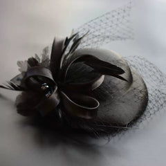 Retro Party Gathering Billycock Headdress Elegant Veil - SHOWLU FASHION STORE