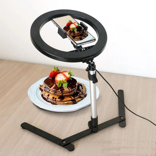 Ring Light with Stand Selfie Ringlight for Phone Led Right Light with Tripod Bering - light Lighting Round Ring Lamp for Shooting - SHOWLU FASHION STORE