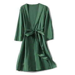 Satin Robe Female Intimate Lingerie Sleepwear Silky Bridal Wedding Gift Casual Kimono Bathrobe Gown Nightgown Sexy Nightwear - SHOWLU FASHION STORE