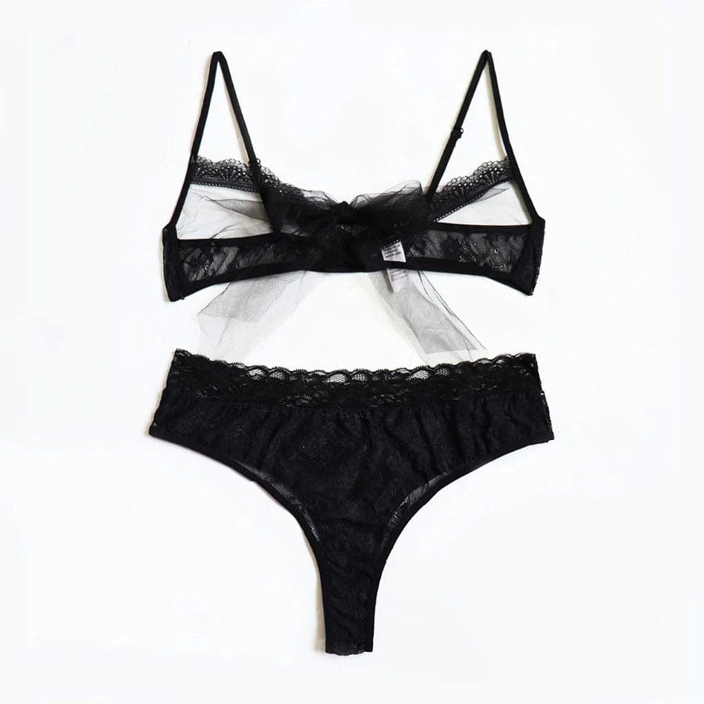 Sexy Lace Cut out Tight Underwear Set Lace Hollow - out Tight Underwear Suit Women - SHOWLU FASHION STORE