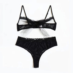 Sexy Lace Cut out Tight Underwear Set Lace Hollow - out Tight Underwear Suit Women - SHOWLU FASHION STORE