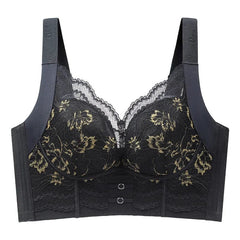 Sexy Lace Large Size Female Underwear Gathering Comfortable Anti - Expansion No Rims Bra CD Cup Wide Strap Lace Sexy Women Bras - SHOWLU FASHION STORE