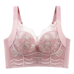 Sexy Lace Large Size Female Underwear Gathering Comfortable Anti - Expansion No Rims Bra CD Cup Wide Strap Lace Sexy Women Bras - SHOWLU FASHION STORE